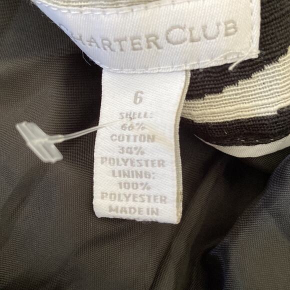 Charter Club Black White Zebra Swing Jacket - Picture 9 of 10